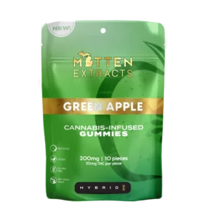 mitten extracts green apple gummies 200mg (10 pack)