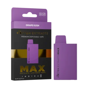 mitten extracts max disposable grape kush 3g (indica)