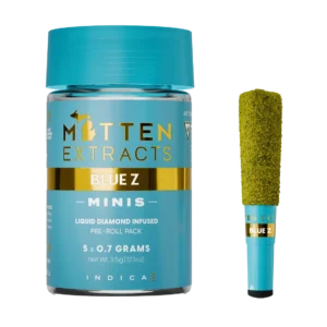 mitten extracts minis infused pre rolls 3.5g 5 pack blue z