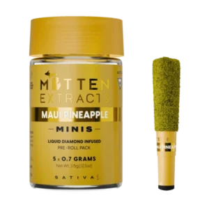 mitten extracts minis infused pre rolls 3.5g 5 pack maui pineapple