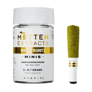 mitten extracts minis infused pre rolls 3.5g 5 pack white runtz