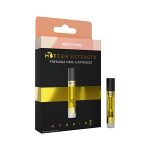 mitten extracts peach kush 1g vape cartridge (hybrid)