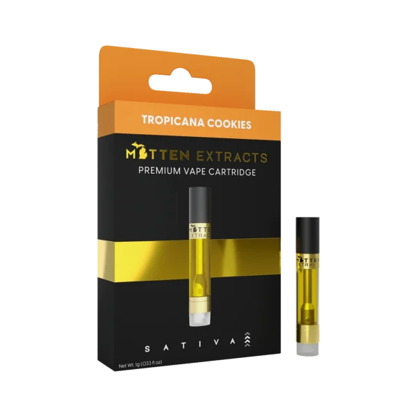mitten extracts tropicana cookies 1g vape cartridge (sativa) mitten extracts tropicana cookies 1g vape cartridge (sativa)