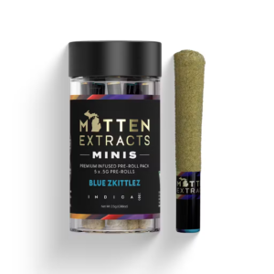 mittens extracts minis | infused pre rolls 2.5g | 5pk blue zkittlez