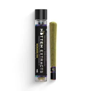 mitten extracts 1g infused preroll – banana og (indica)