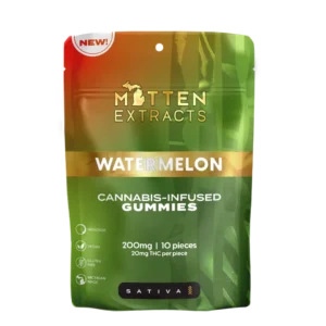 mitten extracts – watermelon gummies 200mg (10 pack)